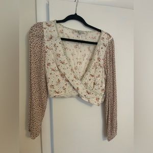 American Eagle Long Sleeve Floral Top - Size Small